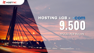 Promo Hosting 1GB + Domain .COM 9rb/bln