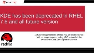 KDE sudah deprecated di RHEL 7.6