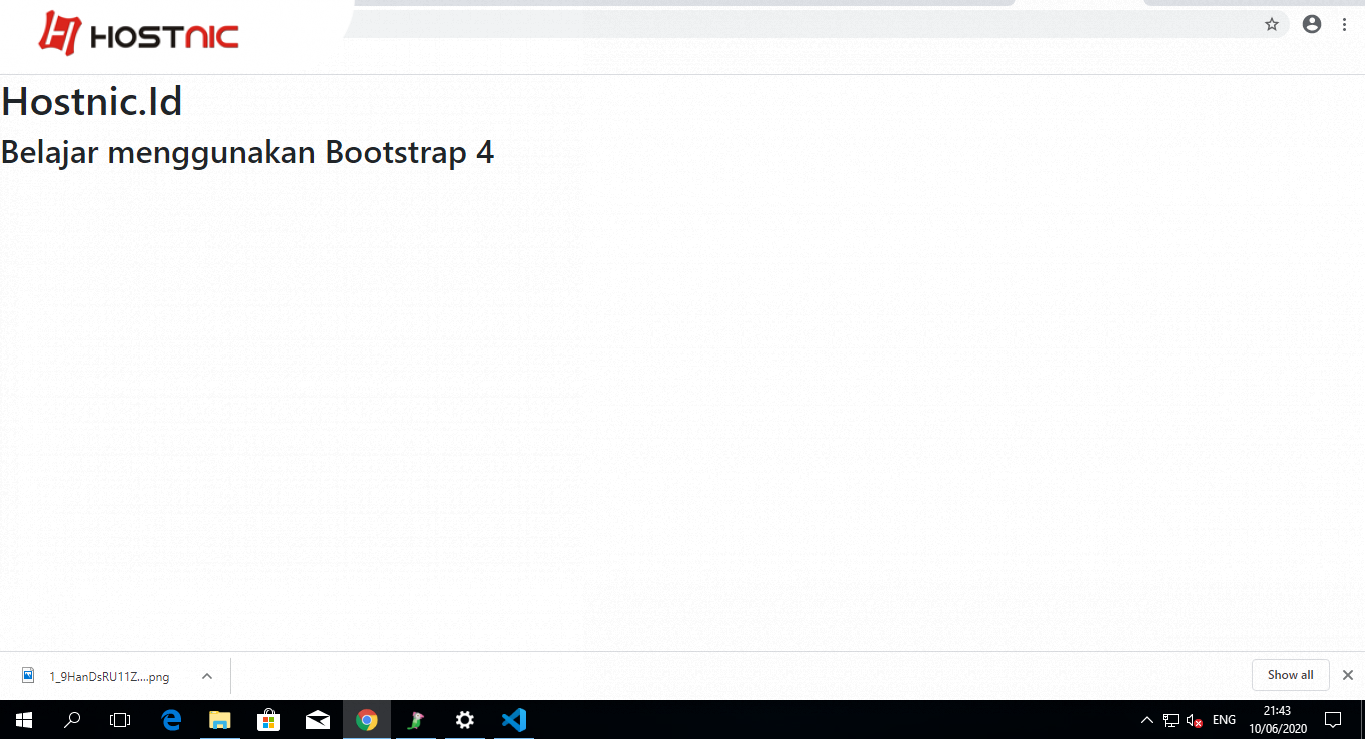 Cara Menggunakan Bootstrap 4 Di Website (Offline) - Hostnic.id