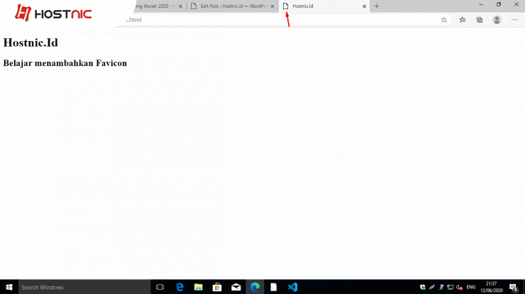 Cara Menambahkan Favicon / Icon Pada Judul Website - Hostnic.id